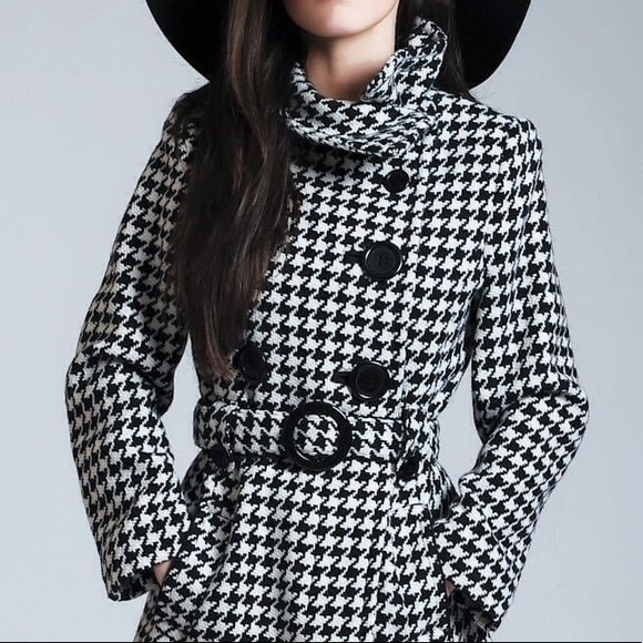 ESPRIT Double Breasted Houndstooth Peacoat - Picture 2 of 12